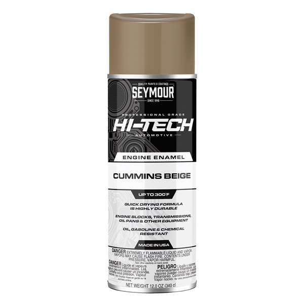 SEYMOUR® HI-TECH 300 Degree Engine Enamels - Cummins Beige, 12 oz spray